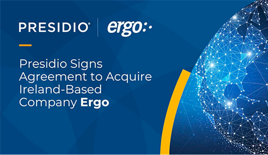 Ergo has entered into a definitive agreement to be acquired by Presidio